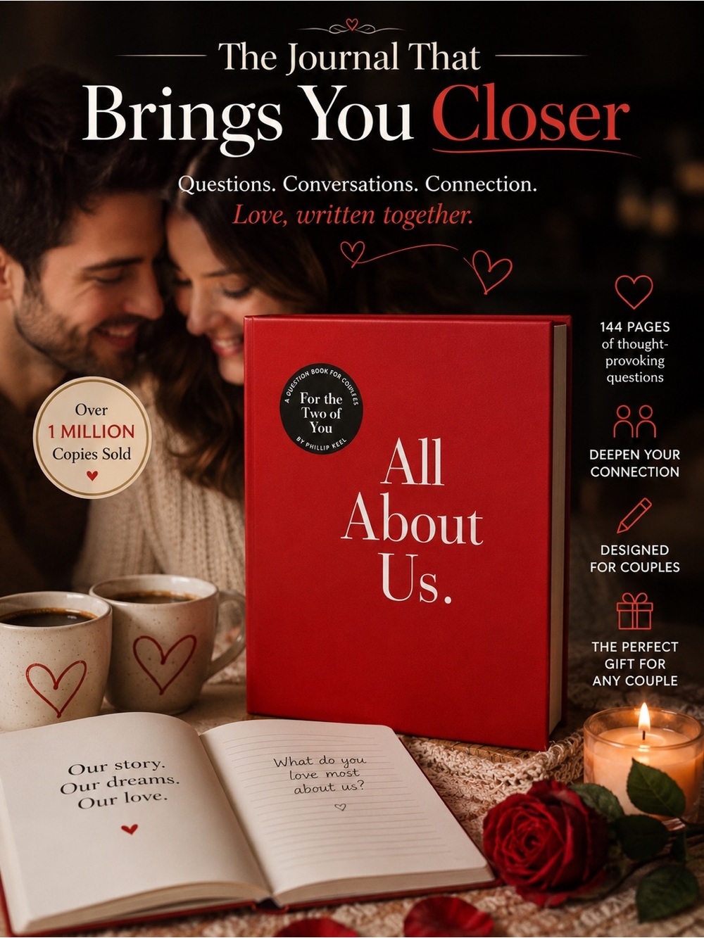 All About Us: A Journal of Love by Phillip Keel | Hardcover | Relationships